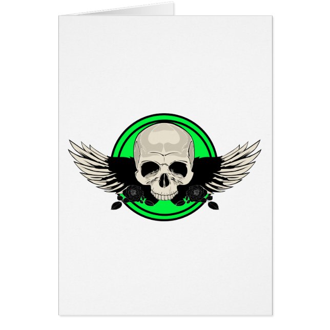 Wing Skull - GREEN (Voorkant)