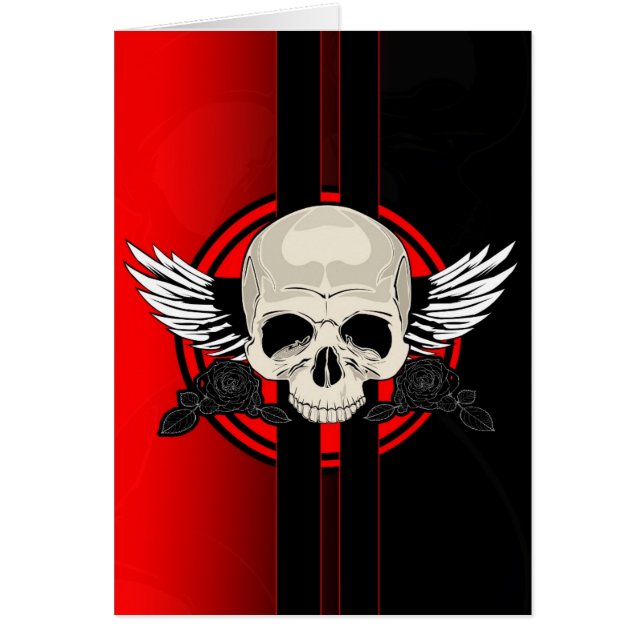 Wing Skull - RED (Voorkant)