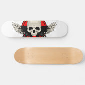 Wing Skull - RED Skateboard (Horizontaal)