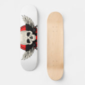 Wing Skull - RED Skateboard (Voorkant)