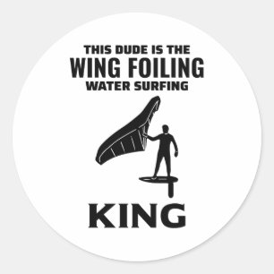 Wing Surf met stromend water Ronde Sticker