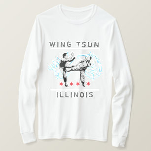 Wing Tsun Illinois - Horizontal Line White T-shirt
