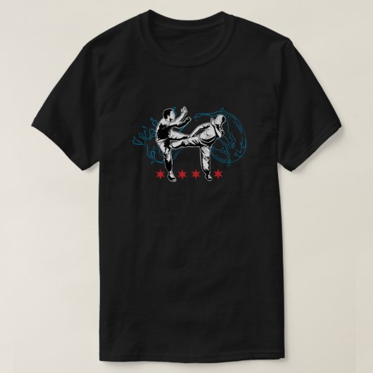 Wing Tsun Illinois T-shirt noir (Design devant)