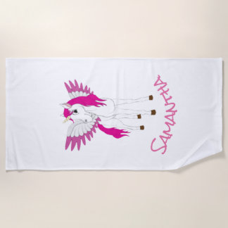 Wing Unicorn Party Rainbow Beach Towel Strandlaken