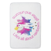 Wing Unicorn Party waterverf Badmat (Voorkant Verticaal)