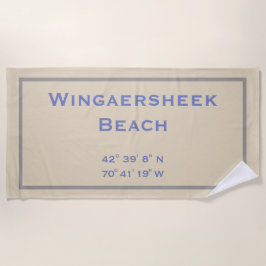 Wingaersheek Beach lengitude/Latitude Beach Towel Strandlaken