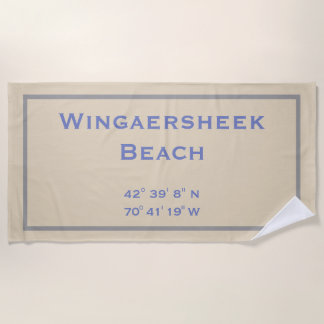 Wingaersheek Beach lengitude/Latitude Beach Towel Strandlaken