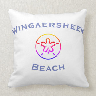Wingaersheek Beach Longitude/Latitude Throw Pillow Kussen