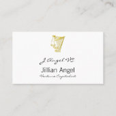 Winged Angel Harp Torso Ornament Visitekaartje (Voorkant)