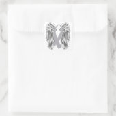 Winged Awareness Ribbon (Grey Ribbon) Vierkante Sticker (Tas)