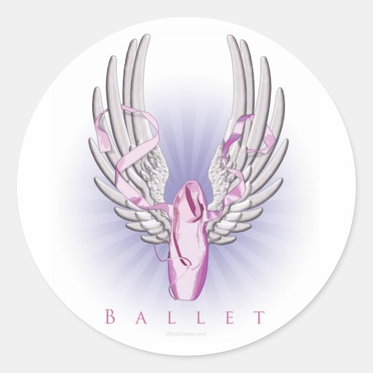 Winged ballet (Dance) Ronde Sticker (Voorkant)