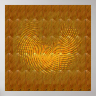 Winged bladeren #4 poster