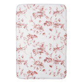  Winged Cherub Angels Flowers Red Toile Badmat (Voorkant Verticaal)