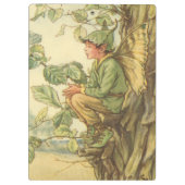 Winged Elm Fairy Zitten in een boom Klembord (Achterkant)