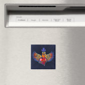 Winged, gezakt hartontwerp magneet (Insitu (Vaatwasser))