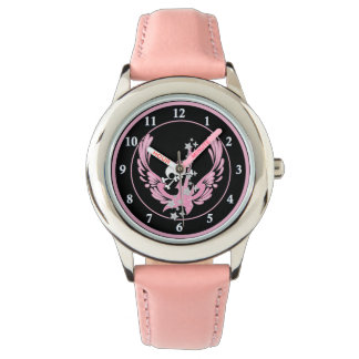 Winged gitaar met Cute Skull Horloge