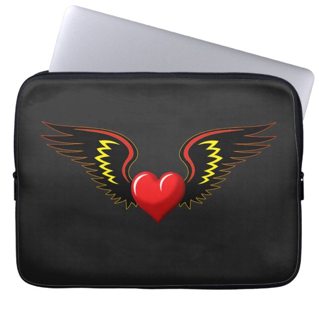 Winged hart laptop sleeve (Voorkant)