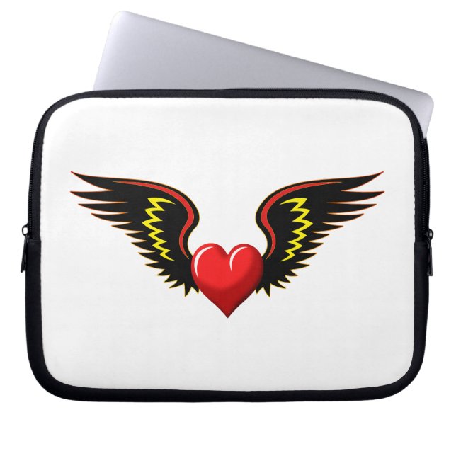 Winged hart laptop sleeve (Voorkant)