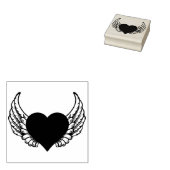 Winged hart Rubberstempel Rubberstempel (Gestempeld)