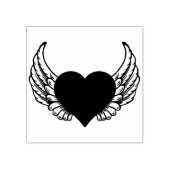 Winged hart Rubberstempel Rubberstempel (Afrduk)