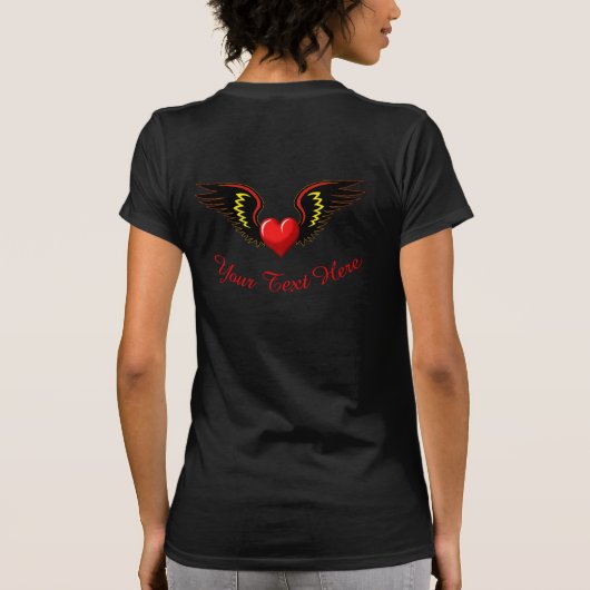 Winged hart t-shirt (Achterkant)