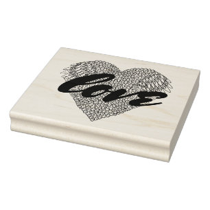 Winged hartenwieg 	rubberstempel