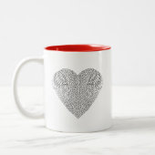 Winged hartenwieg tweekleurige koffiemok (Links)