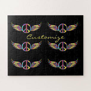 Winged Hippie Peace Symbol Thunder_Cove Legpuzzel