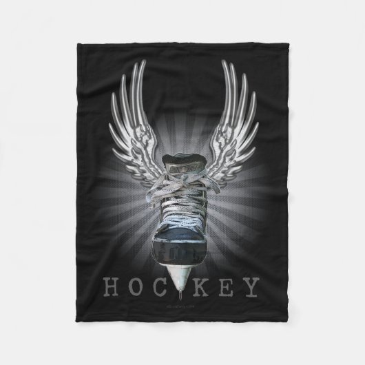 Winged Hockey Fleece Deken (Voorkant)