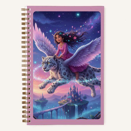 Winged Leopard Rider & Floating Castle Journal Notitieboek (Voorkant)