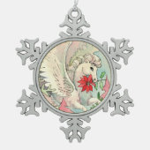 Winged paard Kerstmis Tin Sneeuwvlok Ornament (Voorkant)