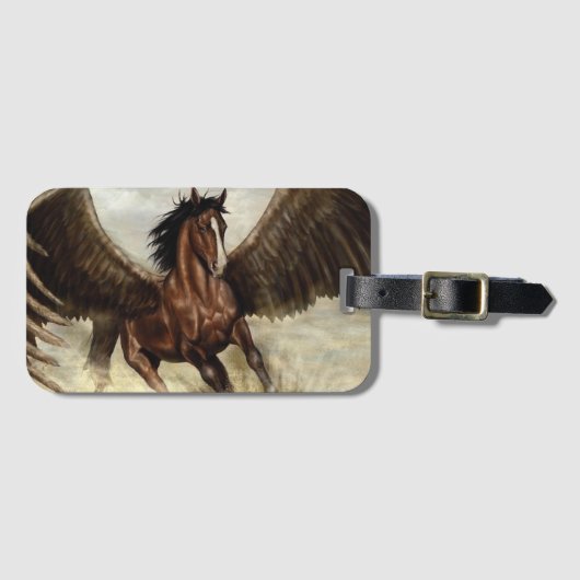 Winged Pegasus Bagagelabel (Voorkant (horizontaal))
