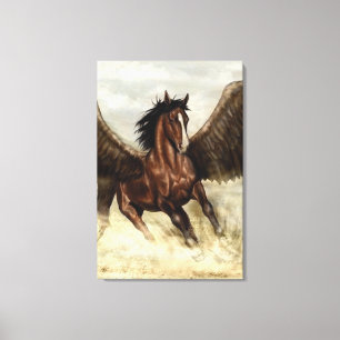 Winged Pegasus Canvas Afdruk
