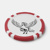 winged pegasus horse poker chip emblem  (Enkel)