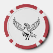 winged pegasus horse poker chip emblem  (Achterkant)