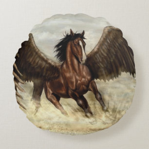 Winged Pegasus Rond Kussen