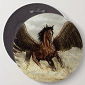 Winged Pegasus Ronde Button 6,0 Cm (Voorkant /achterkant)
