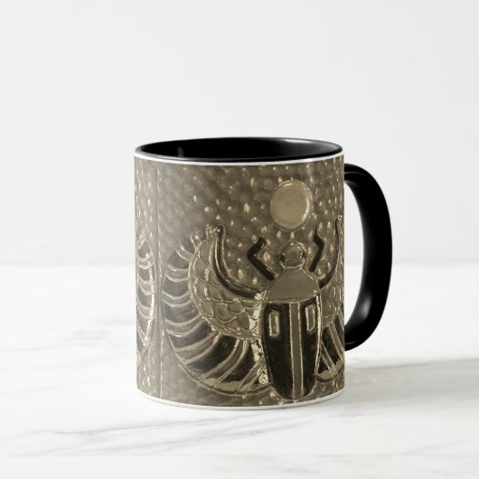 Winged Scarab tile Pattern Mug 2 (Devant droit)