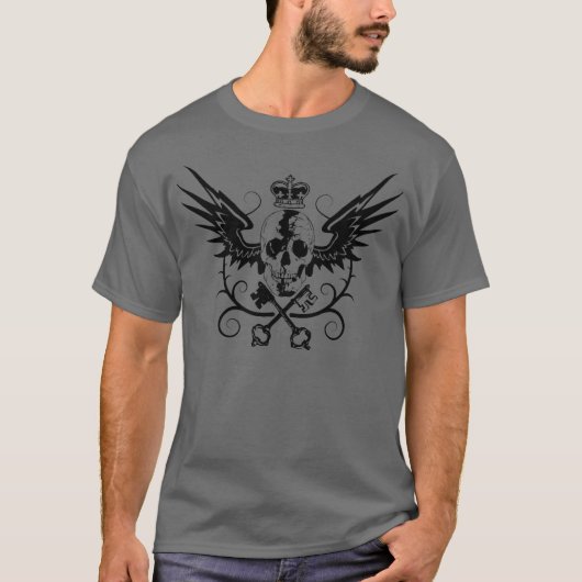 Winged schedel t-shirt (Voorkant)