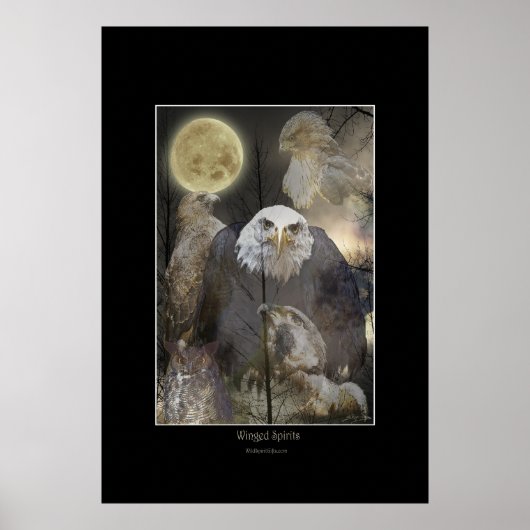 WINGED SPIRITS Raptor Art Poster (Voorkant)