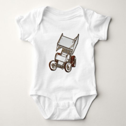 Wingel Sprint Car White gekleurd Romper (Voorkant)