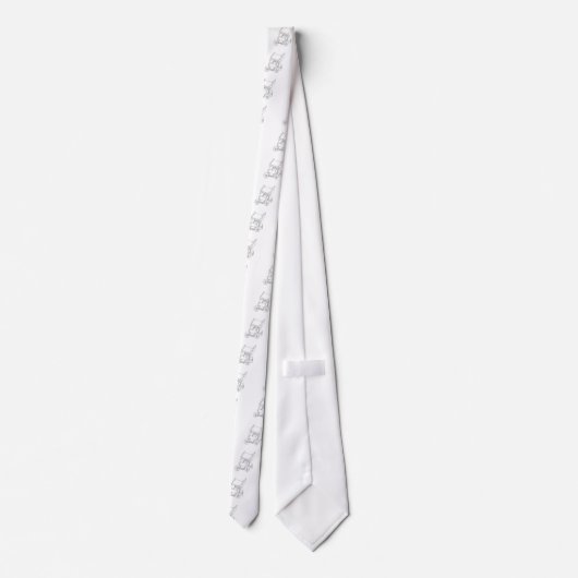 Wingel Sprint Skews/white Stropdas (Achterkant)