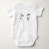 Wingen als Eagles, baby Romper (Achterkant)