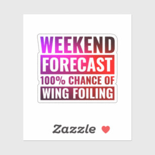 Wingfoiling Foilboarding Surfen op windenergie Sticker