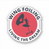 Wingfoiling Foilboarding Surfen op windenergie Sticker (Voorkant)