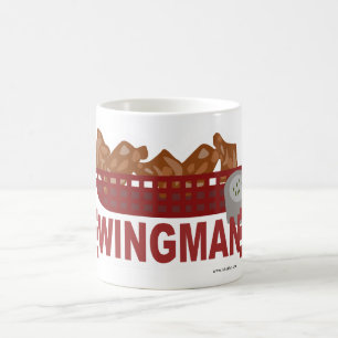 Wingman Militair kijkt Chicken Slogan Koffiemok