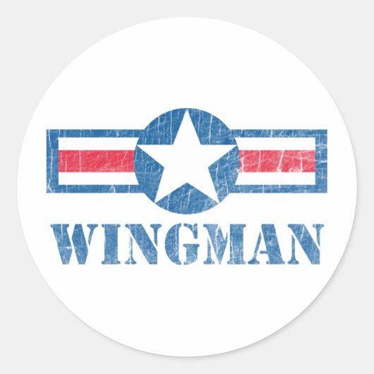 Wingman  ronde sticker (Voorkant)