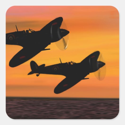 WINGMAN. VIERKANTE STICKER (Voorkant)