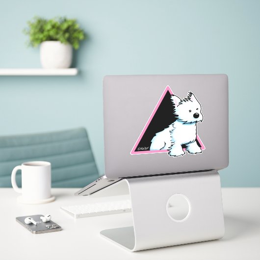 Wingman WESTIE Sticker (Laptop op bureau)