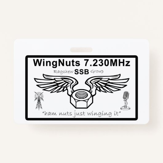 WingNuts naambadge met Lanynard Badge (Voorkant)